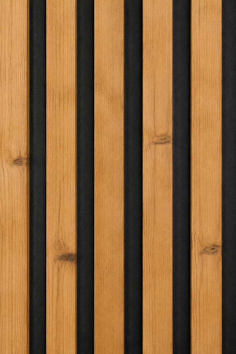 Golden teak architectural cladding