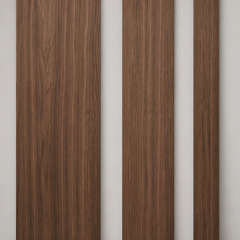 Natural walnut veneer wall panels